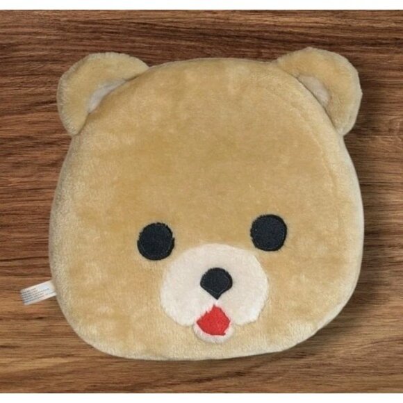 House of Lloyd Teddy Pillow Plush Bear Time Mat Cushion Face Seat Round Head Vtg - Picture 1 of 10